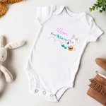 Personalizzato prima Pasqua bambino Onesie con nome Cute Bunny Holiday Costume Baby Shower regalo di Pasqua per il neonato nuovo genitore