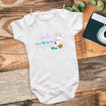 Personalizzato prima Pasqua bambino Onesie con nome Cute Bunny Holiday Costume Baby Shower regalo di Pasqua per il neonato nuovo genitore