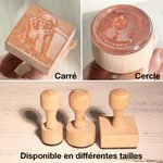 Tampon Personnalisé avec Portrait Unique Cadeau de Saint-Valentin et Anversaire pour Couple ou Amis
