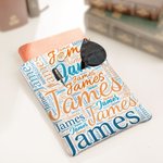 Personalized Colorful Handmade Book Sleeve Book Cover Protector with Pocket and Name Birthday Back to School Gift for Book Lover
