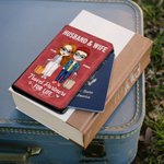 Gepersonaliseerde Travel Partners voor het leven PU lederen paspoorthoes Valentijnsdag Reis Accessoire Gift voor paar vrienden
