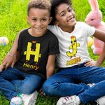 Personalised Cute Bunny Chick Letters Baby Onesie T-shirt Sweatshirt Parent-children Clothing Easter Baby Shower Gift for Family Kid