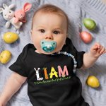 Henkilökohtainen söpö Bunny Chicken Pattern nimi pääsiäinen paita hikipaita Baby Onesie Vanhempi-lapset vaatteet pääsiäinen lahja perheelle