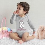 Personalised Cute Bunny Chick Letters Baby Onesie T-shirt Sweatshirt Parent-children Clothing Easter Baby Shower Gift for Family Kid