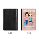 Henkilökohtainen Vintage kuvio aviomies & vaimo Travel Partners for Life Passin kansi Ystävänpäivä pariskunnalle Ystävän päivä