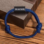 Gepersonaliseerde Touwknoop Verstelbare Armband met 6 Zijden Matte Kraal Minimalistisch Sieraden Verjaardag Vaderdag Cadeau voor Mannen