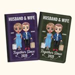 Personalisierte florale Muster zusammen seit vielen Jahren Passport Cover Valentinstag Reise Reisezubehör Geschenk für Paar Freunde