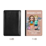 Henkilökohtainen värikartta Travel Partners for Life Passport Cover Vuosipäivä Ystävänpäivä Travel lahja pariskunnalle
