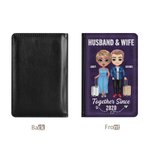 Personalisierte florale Muster zusammen seit vielen Jahren Passport Cover Valentinstag Reise Reisezubehör Geschenk für Paar Freunde