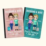 Henkilökohtainen Vintage kuvio aviomies & vaimo Travel Partners for Life Passin kansi Ystävänpäivä pariskunnalle Ystävän päivä
