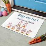 Gepersonaliseerde Hope on It Leuke Paashaas Welkom Deurmat met Naam Paascadeau voor Familie