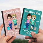 Henkilökohtainen Vintage kuvio aviomies & vaimo Travel Partners for Life Passin kansi Ystävänpäivä pariskunnalle Ystävän päivä