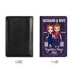 Henkilökohtainen Yhdessä monista vuosista lähtien Checkered Passport Cover Ystävänpäivä Travel lahja pariskunnalle