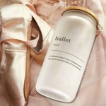 Personalisierte Tanz Ballerina Silhouette 20oz Name Glas Becher mit Bambusdeckel und Stroh Geburtstag Jahrestag Geschenk für sie