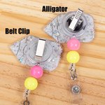 Personalized Pencil Sequin Retractable Badge Reel with Name Back to School Appreciation Gift for Teacher