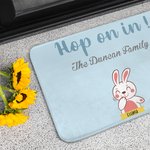 Gepersonaliseerde Hope on It Leuke Paashaas Welkom Deurmat met Naam Paascadeau voor Familie