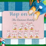 Gepersonaliseerde Hope on It Leuke Paashaas Welkom Deurmat met Naam Paascadeau voor Familie