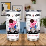 Personalised You’re Still Hotter Than This Coffee 20oz Stainless Steel Tumbler with Couple Names and Lid Valentine’s Day Gift for Couple