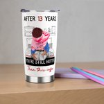 Personalised You’re Still Hotter Than This Coffee 20oz Stainless Steel Tumbler with Couple Names and Lid Valentine’s Day Gift for Couple