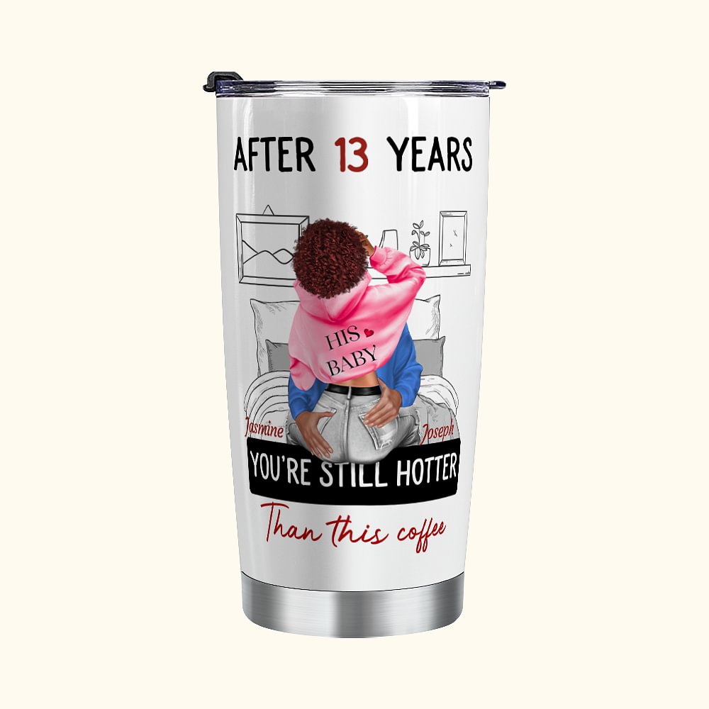 Cadeau de St-Valentin personnalisé en acier inoxydable avec nom de couple et couvercle Cadeau de St-Valentin pour un couple