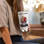 Personalized You’re Still Hotter Than This Coffee 20oz Stainless Steel Tumbler with Couple Names Valentine’s Day Anniversary Gift for Couple
