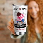 Personalised You’re Still Hotter Than This Coffee 20oz Stainless Steel Tumbler with Couple Names and Lid Valentine’s Day Gift for Couple