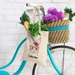 Adorabile coniglietto con occhiali in tela personalizzato con nome, regalo di Pasqua per gli amici dei bambini