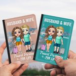 Henkilökohtainen värikartta Travel Partners for Life Passport Cover Vuosipäivä Ystävänpäivä Travel lahja pariskunnalle