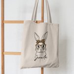 Adorabile coniglietto con occhiali in tela personalizzato con nome, regalo di Pasqua per gli amici dei bambini