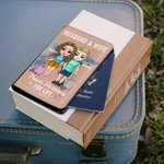 Henkilökohtainen värikartta Travel Partners for Life Passport Cover Vuosipäivä Ystävänpäivä Travel lahja pariskunnalle