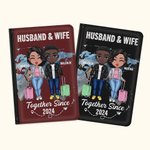 Henkilökohtainen aviomies & vaimo yhdessä monista vuosista lähtien Passin kansi Ystävänpäivä Travel lahja pariskunnalle Ystävä