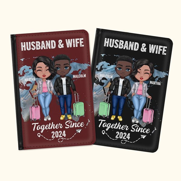 Henkilökohtainen aviomies & vaimo yhdessä monista vuosista lähtien Passin kansi Ystävänpäivä Travel lahja pariskunnalle Ystävä
