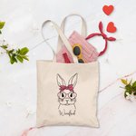 Adorabile coniglietto con occhiali in tela personalizzato con nome, regalo di Pasqua per gli amici dei bambini
