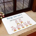 Gepersonaliseerde Hope on It Leuke Paashaas Welkom Deurmat met Naam Paascadeau voor Familie