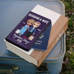 Personalisierte florale Muster zusammen seit vielen Jahren Passport Cover Valentinstag Reise Reisezubehör Geschenk für Paar Freunde