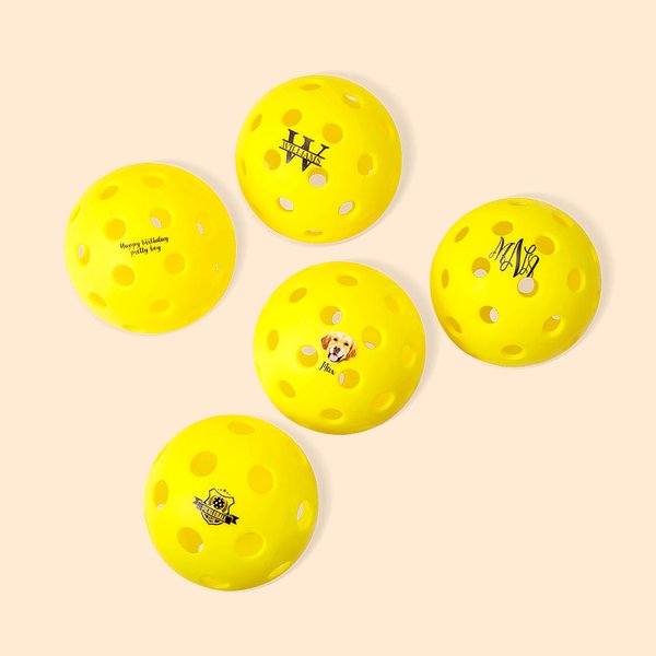 Pickleball personalizzato a 40 buche con nome, foto e logo Regalo sportivo di compleanno per gli amanti del pickleball
