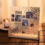 Ornement Acrylique Personnalisé avec 9 Photos en Forme de Cœur Cadeau de St-Valentin Anniversaire de Mariage pour Couple Famille