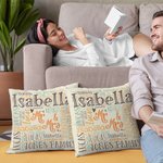 Personalisierte Multicolor Wort Wolke Signatur Stil werfen Kissen Abdeckung Valentinstag Hochzeit Geschenk für Paar