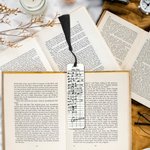 Personalisierte Retro Datum fällig Karte Acryl Lesezeichen mit Quaste und Name Geburtstag zurück zu Schule Geschenk für Buchliebhaber