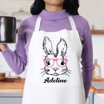 Grembiule tascabile coniglietto personalizzato con nome Regalo di Pasqua per la famiglia