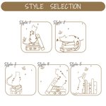 Personligt resesmyckeskrin i PU-läder med sött kattmönster och namn Bärbart smyckeskrin Present till bokälskare