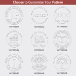 Personalised Book Theme Knowledge Tree Embosser Stamp with Initial Text for Book Envelope Creative Ex Libris Gift for Book Club Member Reading Lover