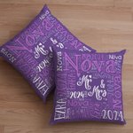 Personalisierte Multicolor Wort Wolke Signatur Stil werfen Kissen Abdeckung Valentinstag Hochzeit Geschenk für Paar