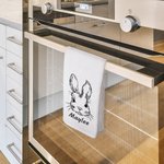 Asciugamano da cucina personalizzato in cotone 100% coniglietto Waffle Super assorbente con nome Regalo di Pasqua per la famiglia