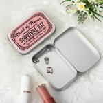Personalized Survival Kit Box Tin with Text 3 Pcs Wedding Party Favor Gift for Bridesmaids