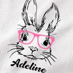 Asciugamano da cucina personalizzato in cotone 100% coniglietto Waffle Super assorbente con nome Regalo di Pasqua per la famiglia
