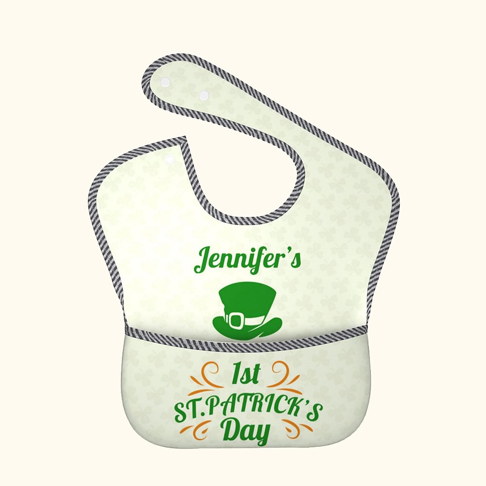 Bavoir de bébé imperméable avec pochette et fermeture réglable Cadeau de fête prénatale pour les nouveaux-nés