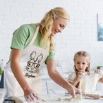 Grembiule tascabile coniglietto personalizzato con nome Regalo di Pasqua per la famiglia