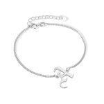 Bracelet Gothique Personnalisé avec Initiale Cadeau Anniversaire Fête pour Femme