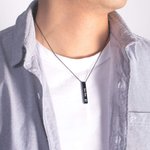 Paire de Colliers Couple Personnalisés avec Gravure Texte Cadeau Anniversaire de Mariage Saint-Valentin